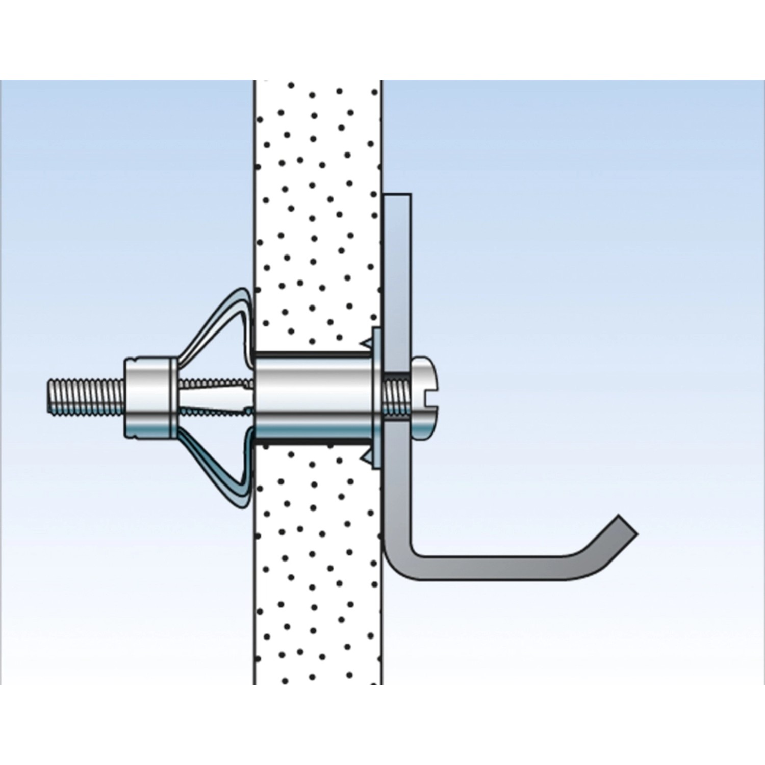 Fischer HM 4x45 S K Hohlraumdübel mit Schraube, geeignet für Gipskarton- und Gipsfaserplatten.