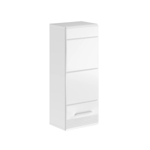 Hängeschrank Linus, Hochglanz Weiß, 30 cm breit, für Badezimmer.