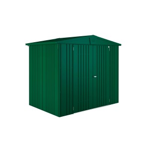 Biohort Metall-Gerätehaus Europa, dunkelgrün, 3,5 m², mit Doppeltür. Ideal zur Aufbewahrung von Gartengeräten.