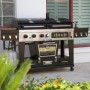 Pit Boss Memphis Ultimate Kombi-Grill: Gas-, Holzkohle- und Smoker-Funktion für vielseitiges Grillen.