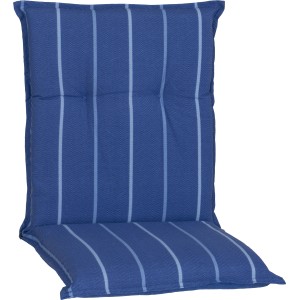 Beo Niedriglehner-Saumkissen Tovarnik Turin, 98x46x8 cm, blau gestreift, für Gartenstuhl.