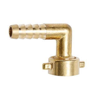 Kirchhoff Winkel-Schlauchverschraubung, Messing, 3/4M x 3/8T, blank, für Schlauchverbinder.