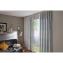 Grauer Bennetti Schal mit Gardinenband, Jacquard-Voile, 140x245 cm, transparent, im Wohnraum.