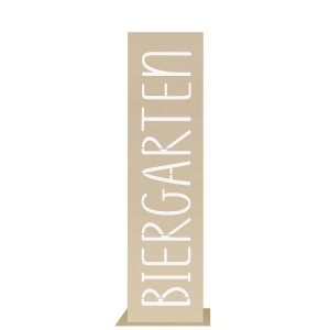 Beiger Deko-Aufsteller 'Biergarten' von Boltze, 77cm hoch, für einladende Gartendekoration.
