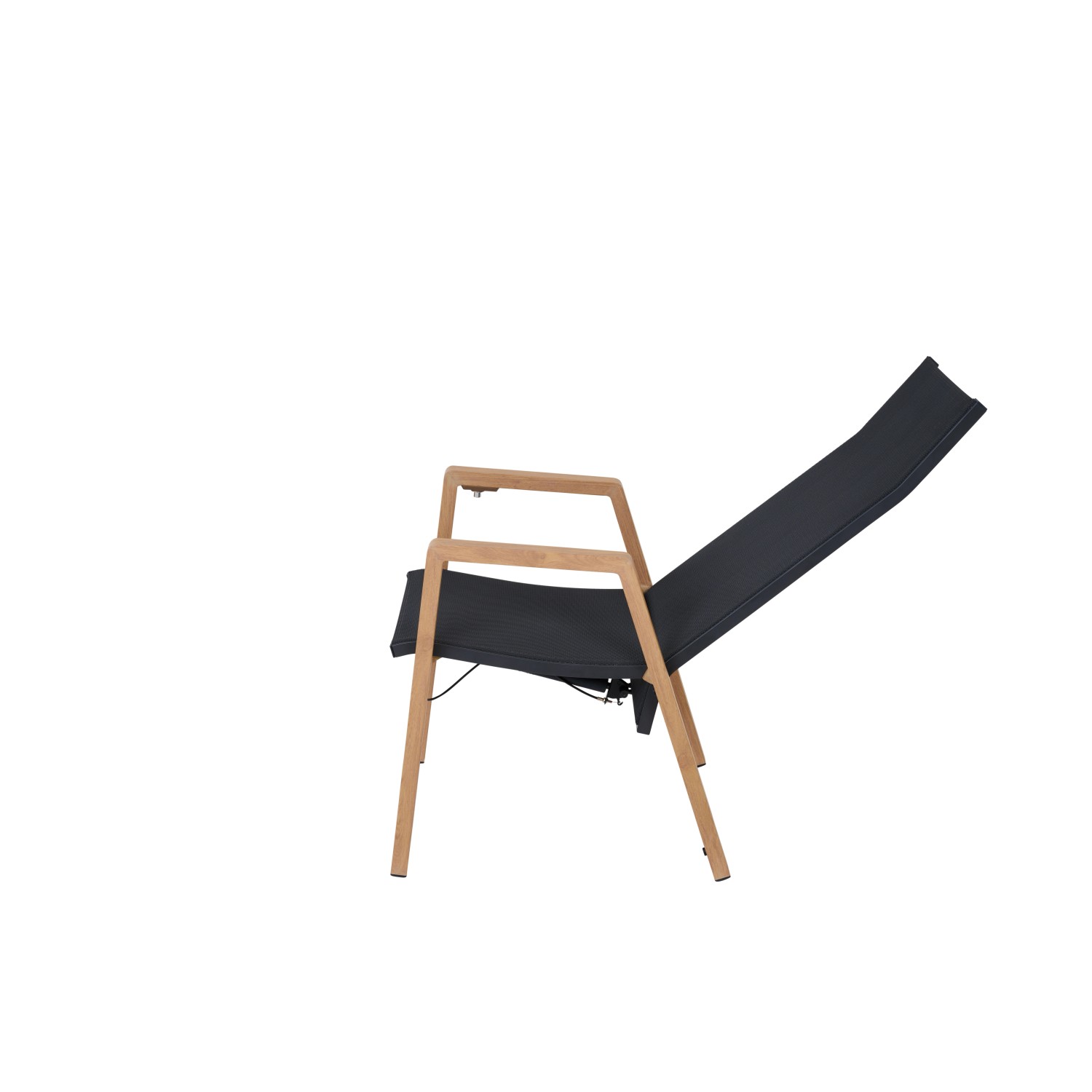 Siena Garden Dining Sessel Move Catania, schwarz-braun, mit verstellbarer Rückenlehne für den Garten.