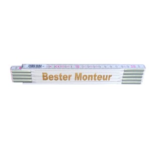Stabila Zollstock mit Lasergravur "Bester Monteur", 2 m, für Messarbeiten.