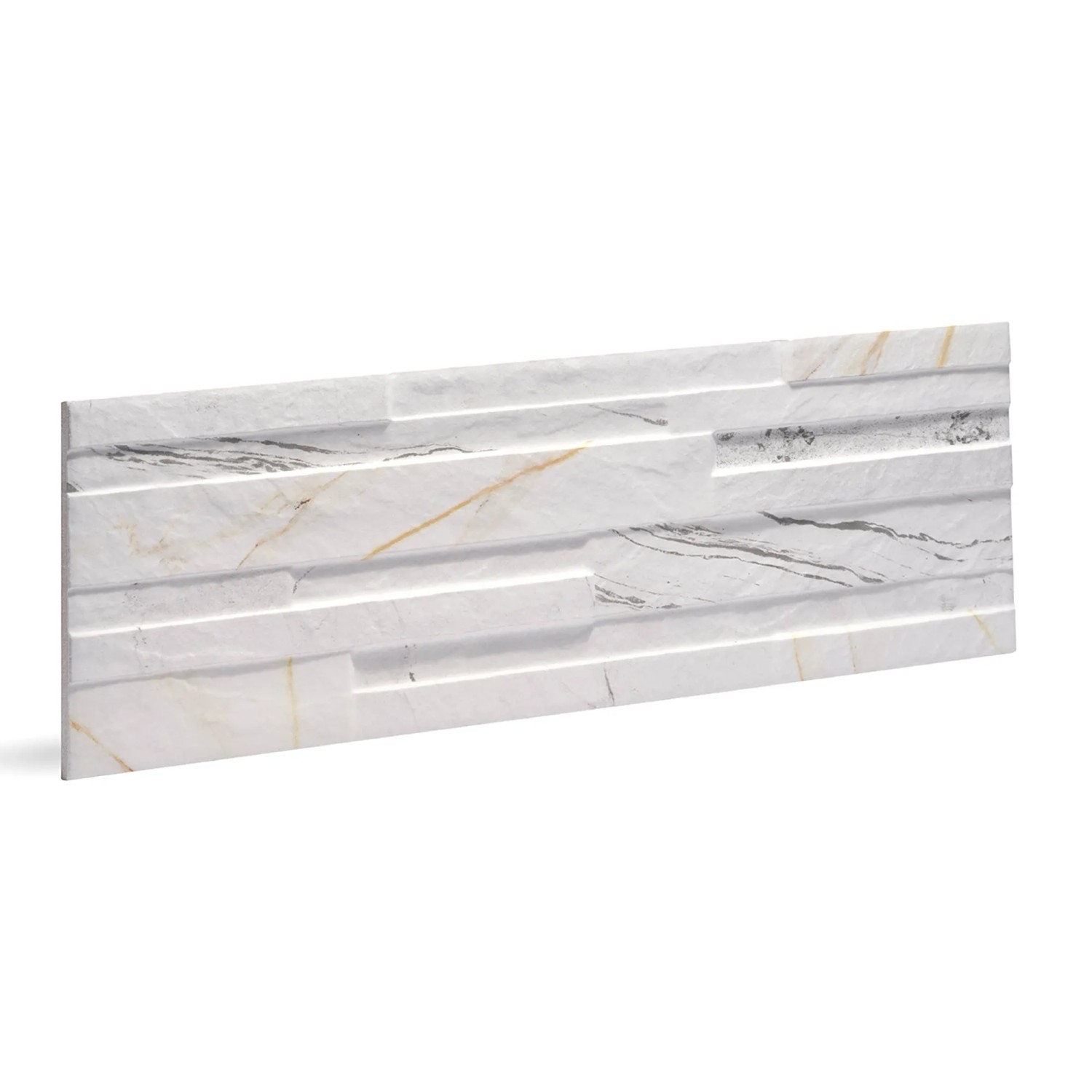 Klimex Verblender Feinsteinzeug UltraStrong Marble White, 52x17cm, mit Marmor-Optik für Innen & Außen.