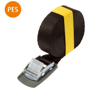Conacord Spanngurt PES Klemmschloss mit Schutzplatte 25 mm Länge 2 m Schwarz