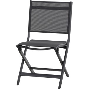 Siena Garden Klappstuhl Tesoro, anthrazitfarbener Gartenstuhl aus Aluminium mit Textilbespannung.