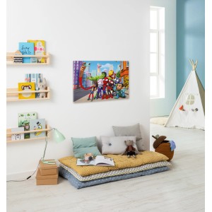 Komar Keilrahmen Spiderman Selfie, 40x60 cm, Wandbild für Kinderzimmer.