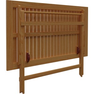 Zusammengeklappte Gracefield 5-tlg. Sitzgruppe aus FSC® Akazienholz in Teak-Optik.
