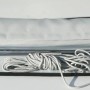 Floracord Balkonverkleidung, silbergrau, 90x500cm, gerollt mit Kordel, Balkonsichtschutz.