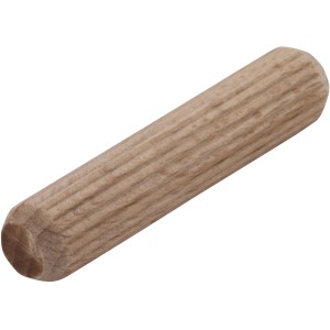 wolfcraft Langholzdübel Buche, 8x40mm, geriffelt für optimalen Halt.