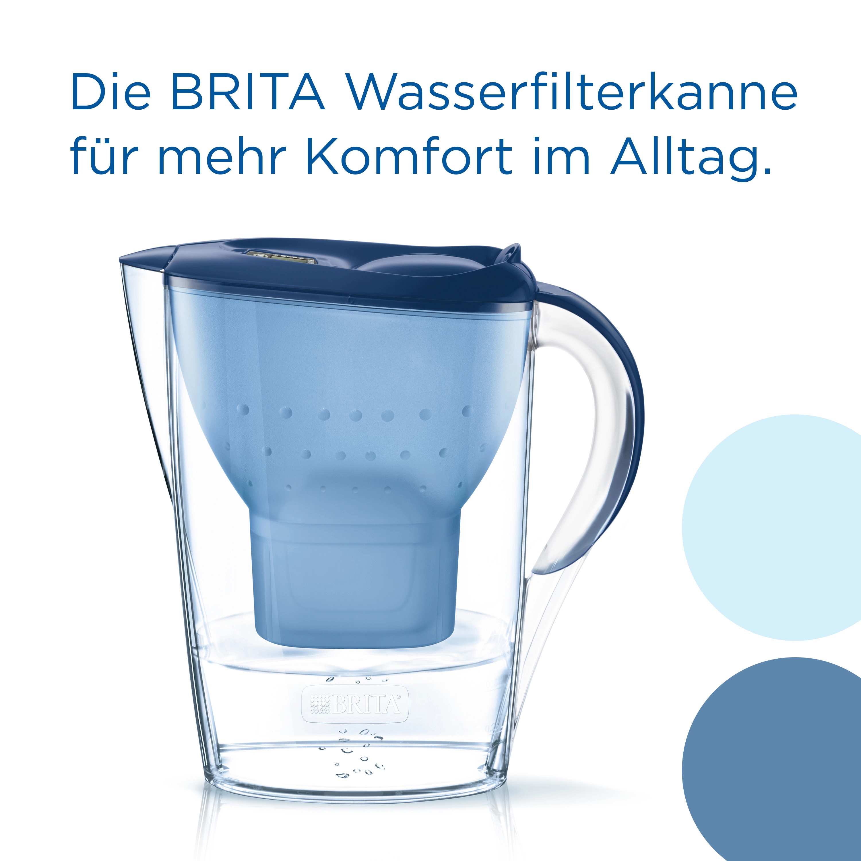 Brita Marella Blau 2,4 L Filterkanne mit Brita Maxtra + Pure Performance  Filter