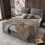 okwish Polsterbett 140x200cm mit 3 Schubladen Schlafzimmer Grau ohne Matratze_2