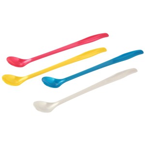 Fackelmann Langstiellöffel 22 cm Metallic 6 Stück