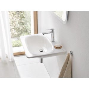 Grohe Essence Waschtisch, 60 cm, Alpinweiß, mit Armatur. Modernes Handwaschbecken mit PureGuard Beschichtung.