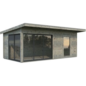 Palmako Gartenhaus Andrea Slide Plus Grau Tauchgrundiert 595 cm x 300 cm FSC®