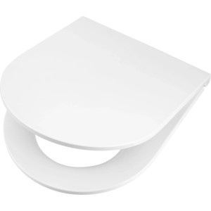 Weißer baliv Deluxe WC-Sitz Telford aus glänzendem Duroplast mit Absenkautomatik.