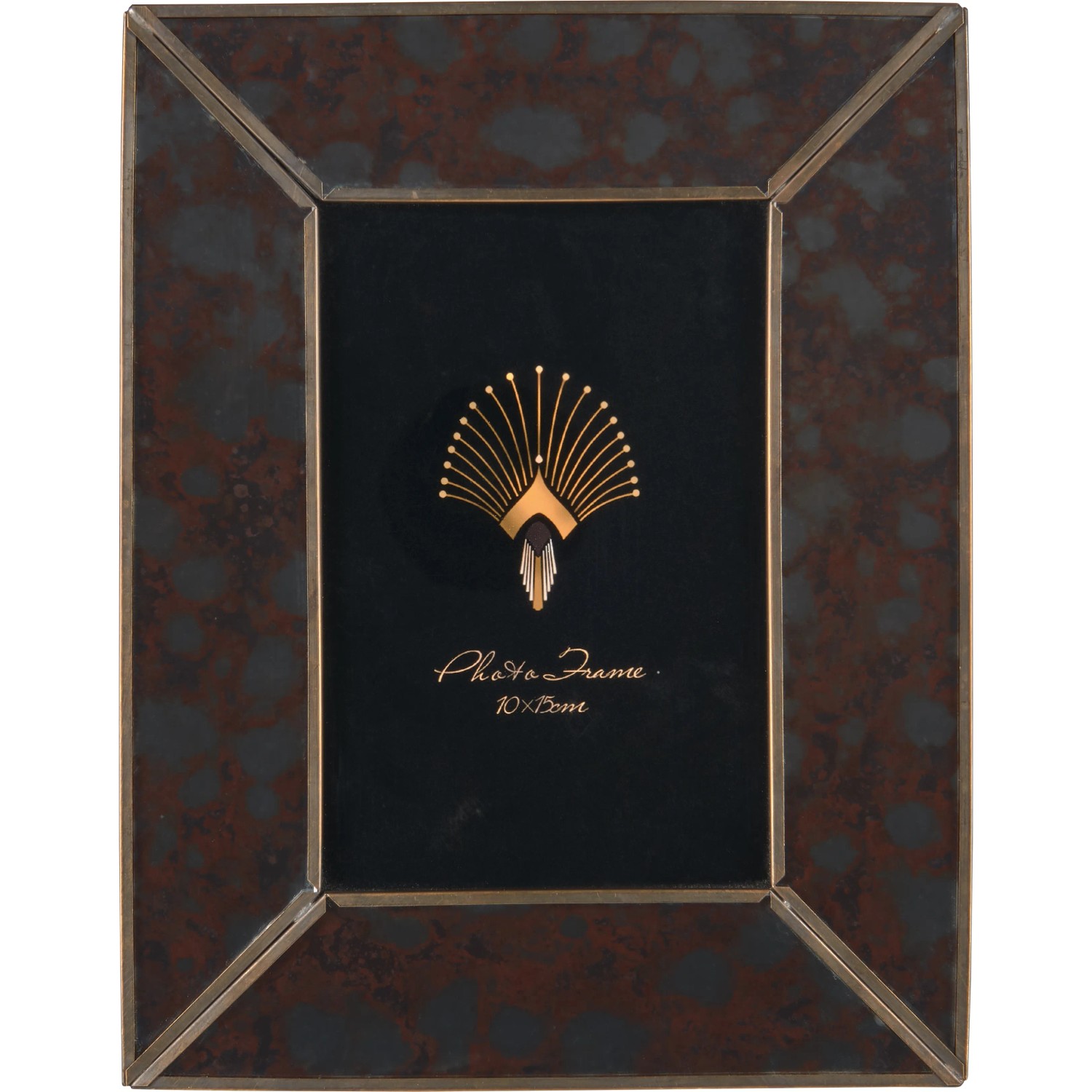 Bilderrahmen Blush Bordeaux, 10x15 cm, aus Glas und Metall im Boudoirstil.