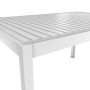 Detailansicht der weißen Biohort Pergola 3,5x3,5m, Terrassenüberdachung mit Lamellendach.
