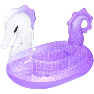 Bestway Schwimmtier Royal Seahorse, lila, 158x87x102cm, mit Haltegriffen für Kinder.