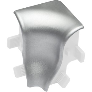 OBI Innenecke, Chrom Matt, 2er-Pack, für Sockelleisten, Zubehör für Laminat & Parkett.