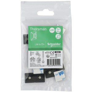 Schneider Electric Thorsman selbstklebende Sockel, 10er-Pack, schwarz, 19x19mm, für Kabelbinder.