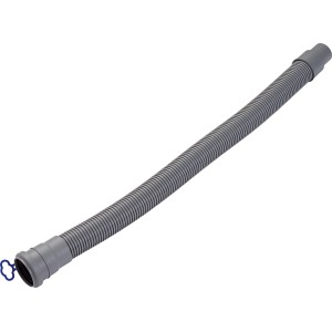 Graues HT-Flexrohr (750 mm) aus Kunststoff für Sanitärinstallation, flexibel einsetzbar.