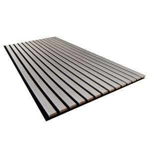 Akustikpaneel Eiche Weiß Verona, foliert, 56,1x240cm, für Wand- und Deckenverkleidung.