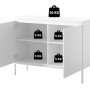 Sideboard Bemmi, 100 cm, mit offenen Türen, 4 Fächern. Belastbarkeit: Oberplatte 20 kg, Fächer je 5 kg.