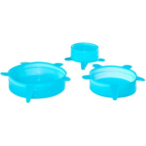 Durandal Silikon-Deckel 3er-Set in Blau für Vorratsdosen und Behälter.