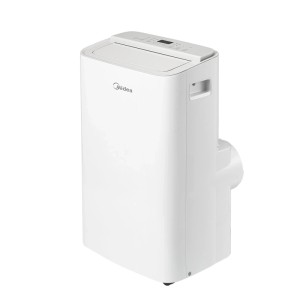 Midea Klimaanlage MPPX-12CRN7, mobil, weiß. Klimagerät mit Display und Abluftschlauch.