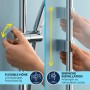 Grohe Vitalio Comfort Brausegarnitur: Höhenverstellung und einfache Montage der Duschstange.