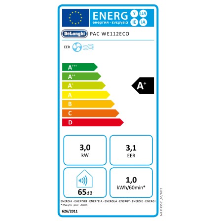 DeLonghi Mobiles Klimager t PAC WE 112 ECO 11.500 BTU EEK A