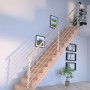 Treppe Lindos Buche Gerade 100 cm Setzstufen Design-Geländer-Holzstäbe FSC®_7