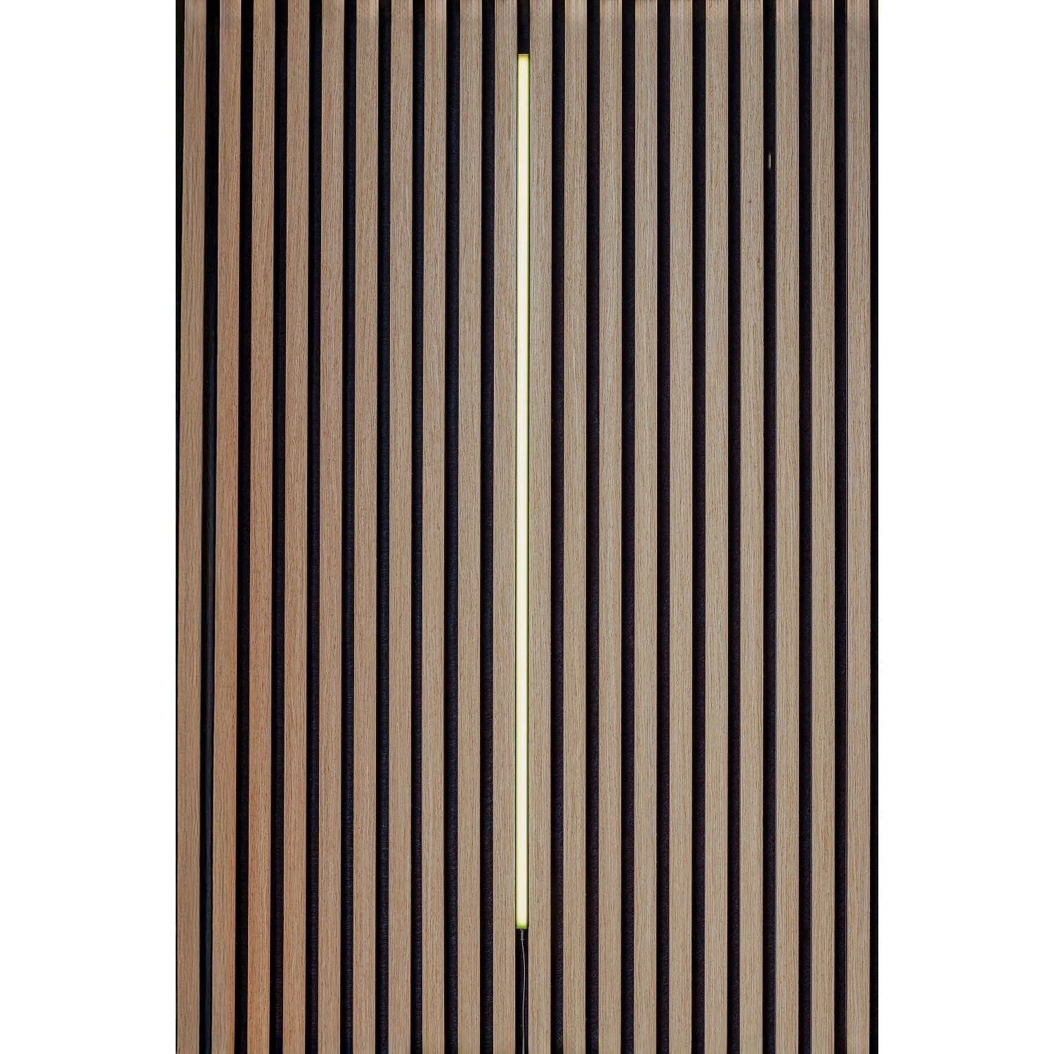 FN Acustico LED-Streifen RGB, 1000mm, schwarz, montiert in Akustikpaneel für stimmungsvolle Beleuchtung.
