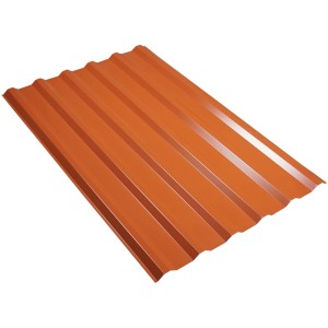 Weckman Trapezblech, Stahl, ziegelrot, 776x1200x0,5 mm, für Dach und Wand.