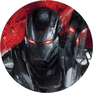 Komar Vliesfototapete Dot Avengers Painting War-Machine selbstklebend Ø 125 cm