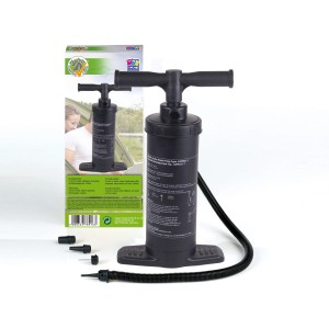 Happy People Doppelhubkolbenpumpe, Luftpumpe mit Zubehör und Bajonettverschluss.