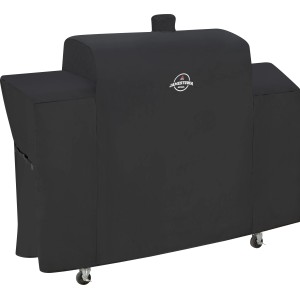 Schwarze Jamestown Grill-Abdeckhaube Dean für Kombistation, wind- und wetterfest.