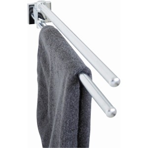 Fackelmann Doppel-Handtuchstange Mare Chrom mit Handtuch, Badmöbel-Zubehör.