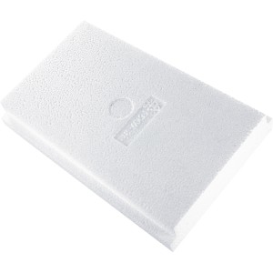 Steinbach Endeinschub für Styroporsteine P25, zur Poolumrandung. Weißer Styropor-Stein.