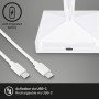 Detailaufnahme: Brilo Akku-Tischleuchte Kristalloptik mit USB-C Ladekabel.