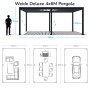 Weide E-Deluxe Plus | elektrische Pergola mit LED | Voll Aluminium | 4 x 6 M | motorisiertes Lamellendach Ivory Sand_8