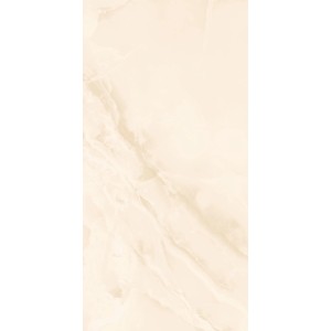 Beige Feinsteinzeug Bodenfliese Opus premium, glasiert und poliert, in Naturstein-Optik, 60x120 cm.