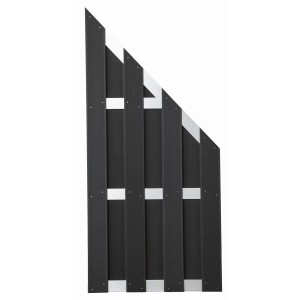 GroJa Fertigzaun Schräg Anthrazit 84,3 cm x 180/90 cm