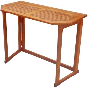 Balkontisch Santa Fe, 100x50 cm, aus Eukalyptusholz, klappbar für kleine Balkone.