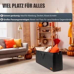 BigDean 3 Stück Extra Große Aufbewahrungstasche 100 X 55 X 35 Cm Faltbare Tragetasche Mit Reißverschluss Robuste Aufbewahrung Für Kleidung Bettwäsche