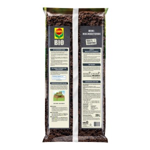 Compo BIO Mini-Hochbeeterde, 45 x 20 l Sack, torffreie Erde für Mini-Hochbeete.